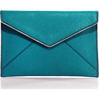 Rebecca Minkoff Leo Zipper-Trimmed Envelope Clutch photo