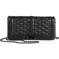 Rebecca Minkoff Quilted Braid-Inset Love Clutch photo