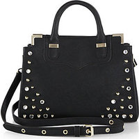 Rebecca Minkoff Small Studded Amorous Saffiano-Leather Satchel photo