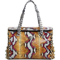 Roberto Cavalli Multicolor Python Top-Handle Bag photo