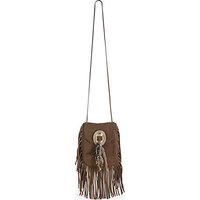 Saint Laurent Saint Laurent Anita Fringe Suede Crossbody Bag photo