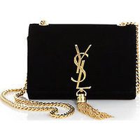 Saint Laurent Saint Laurent Monogram Small Velvet Chain Bag with Tassel photo