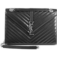 Saint Laurent Saint Laurent Monogramme Leather Satchel/Silvertone photo