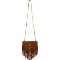 Saint Laurent Saint Laurent Monogramme Small Suede Fringe Crossbody Bag photo