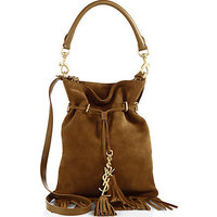 Saint Laurent Saint Laurent Monogramme Suede Drawstring Bucket Bag photo