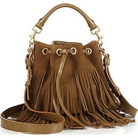 Saint Laurent Saint Laurent Small Fringed Suede Bucket Bag photo