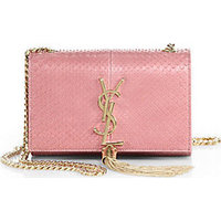 Saint Laurent Small Monogram Tassel Python Chain Bag photo