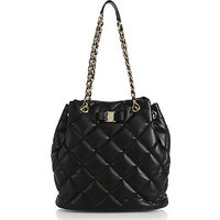 Salvatore Ferragamo Ginny Quilted Leather Bucket Bag photo