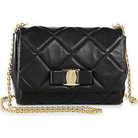 Salvatore Ferragamo Mini Ginny Quilted-Leather Crossbody Bag photo