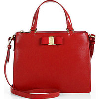 Salvatore Ferragamo Saffiano Small-Scale Tote photo