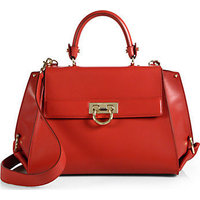 Salvatore Ferragamo Sofia Tapered Leather Flap Bag photo