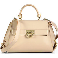 Salvatore Ferragamo Sofia Tapered Leather Flap Bag photo