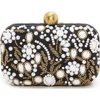 Santi Bead Embroidered Box Clutch photo