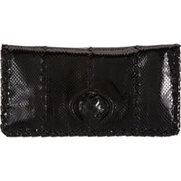 Bottega Veneta Snakeskin Intrecciato Clutch photo