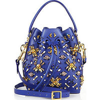 Sophie Hulme Crystal-Embellished Small Drawstring Bucket Bag photo