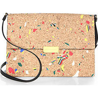 Stella McCartney Beckett Medium Speckled-Cork Shoulder Bag photo