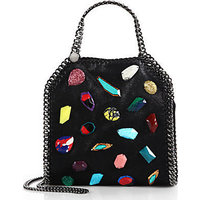 Stella McCartney Falabella Mini Baby Bella Embellished Faux Suede Tote photo