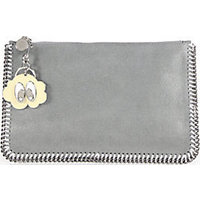 Stella McCartney Falabella Faux-Leather Charm Zip Clutch photo