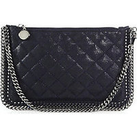 Stella McCartney Falabella Quilted Faux-Suede Pouchette photo