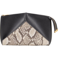 Stella McCartney Faux-Leather & Faux-Snakeskin Clutch photo