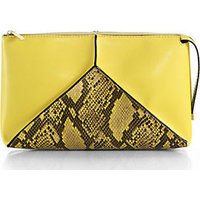 Stella McCartney Faux Leather & Faux Snakeskin Clutch photo