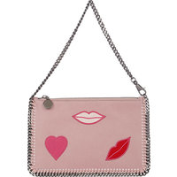 Stella McCartney Heart & Lips Appliqué Falabella Shaggy Deer Clutch photo