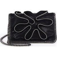 Stella McCartney Zipper-Accented Faux-Leather Chain Clutch photo