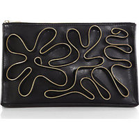 Stella McCartney Zipper-Accented Faux-Leather Clutch photo