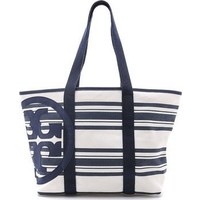 Tory Burch Beach Stripe Small Zip Tote photo