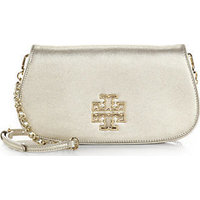 Tory Burch Britten Metallic Clutch with Strap photo