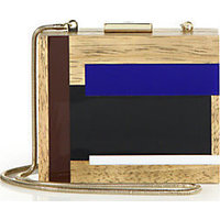 Tory Burch Color Cube Wooden Clutch photo