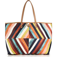 Tory Burch Kerrington Diamond Striped Tote photo