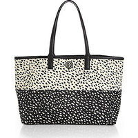 Tory Burch Kerrington Dotted Pony-Print Faux-Leather Shopper photo