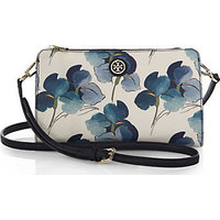 Tory Burch Kerrington Floral Coated-Canvas Crossbody Wallet photo