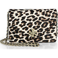 Tory Burch Kira Leopard-Print Calf Hair Envelope Crossbody Bag photo