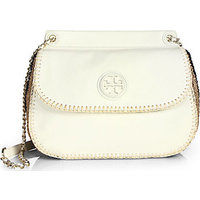 Tory Burch Marion Crochet-Accented Saddle Bag photo