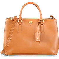 Tory Burch Robinson Double-Zip Leather Tote photo