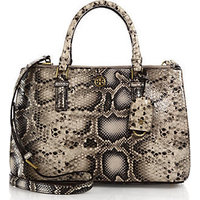 Tory Burch Robinson Faux Snakeskin Satchel photo