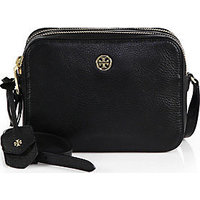 Tory Burch Robinson Pebbled Double-Zip Crossbody Bag photo