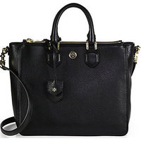 Tory Burch Robinson Pebbled Square Tote photo