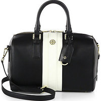 Tory Burch Robinson Striped Middy Satchel photo