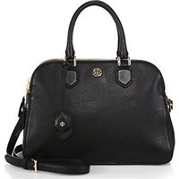 Tory Burch Robinson Triple-Zip Leather Satchel photo