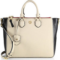 Tory Burch Robinson Two-Tone Square Tote photo