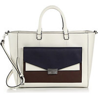 Tory Burch T-Lock Colorblock Saffiano Tote photo