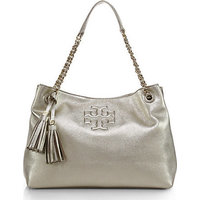 Tory Burch Thea Metallic Chain Shoulder Slouchy Tote photo