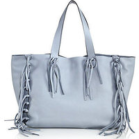 Valentino C-Rockee Fringed Leather Tote photo