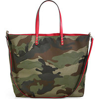 Valentino Camouflage Reversible Double-Handle Canvas Tote photo