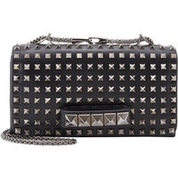 Valentino Rockstud Flap Clutch with Handle photo