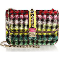 Valentino Rockstud Lock Small Crystal-Embellished Shoulder Bag photo