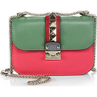 Valentino Rockstud Mini Lock Colorblock Shoulder Bag photo